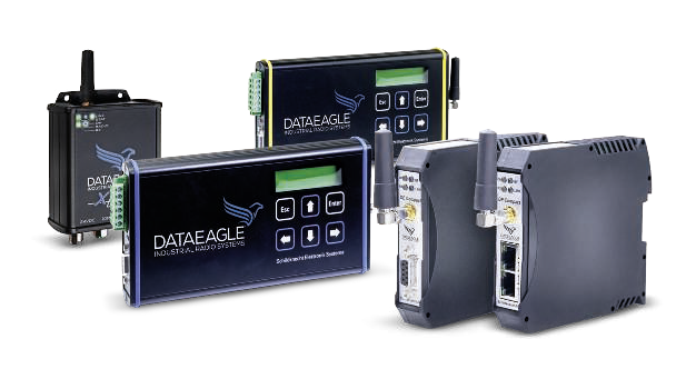 Mehrere DATAEAGLE Geräte für Industrial Wireless Datenübertragung und IoT Lösungen in Industrie und Unternehmen