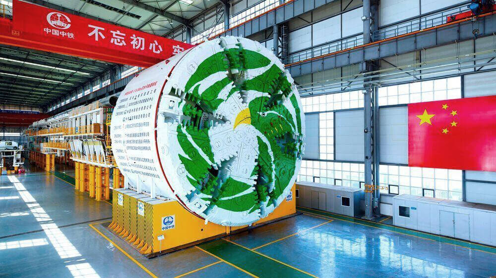 Tunnel boring machine in China with Wireless PROFIBUS data radio systems from Schildknecht AG for secure communication
